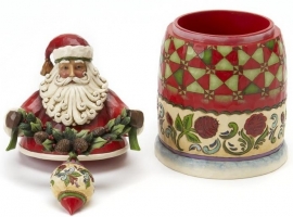 Set van 2 Kerstmannen H26cm "Beauty comes from within"&"Nature's Noel" * retired