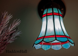 6206 * Wandlamp meet Tiffany kap Ø15cm Indigo Blue