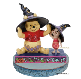 Winnie the Boo!" Winnie & Piglet Witches H18,5cm + BASE COLOR Ø22cm Jim Shore 6016595 , retired