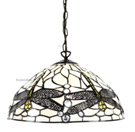 9335W * Hanglamp Tiffany Ø31cm Dragonfly White