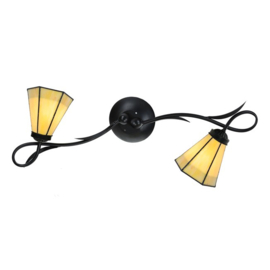 8199 8153 * Wandlamp met 2 Tiffany kappen Ø15cm Narcissus