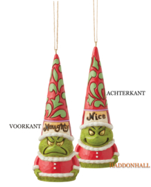 Grinch Gnome Naughty-Nice Ornament H13,5cm Jim Shore 6017077