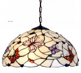 5365 * Hanglamp Tiffany Ø40cm  Pink Butterfly 