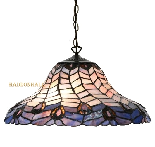 6338 Hanglamp Tiffany Ø40cm Peacock Mayura