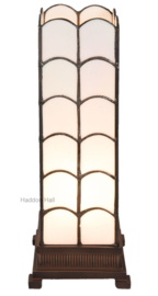5929 *Tafellamp Tiffany H36cm 14x14cm Mini-windlicht Art Deco Paris