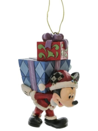 Mickey with Gifts on his BackOrnament  H10cm Jim Shore 6017547