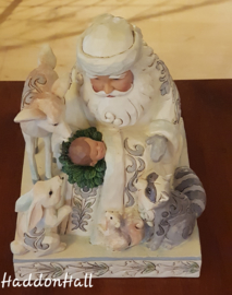 Woodland Santa with Baby Jesus   17 cm Jim Shore 4053687 retired , uitverkocht