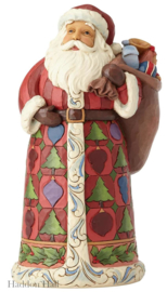 Santa with Toy Bag  H 23cm Jim Shore 6001464 retired uit 2018, uitverkocht