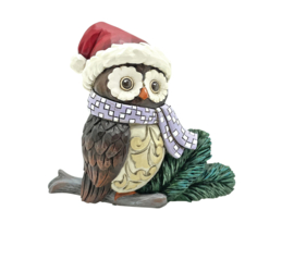 Owl Mini with Scarf and Santa * Hat H9cm Jim Shore 6015462