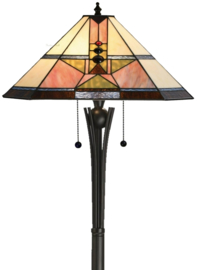 5781 * Vloerlamp Dark Star H158cm Met Tiffany kap 48x48cm Schuitema