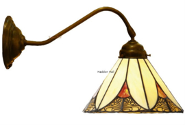 KT21 410 * Wandlamp Donkerbrons met Tiffany kap Ø26cm Sunset