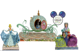 Carriage - Lady Tremaine - Cinderella Transformation - Set van 3 Jim Shore beelden signed by Jim *