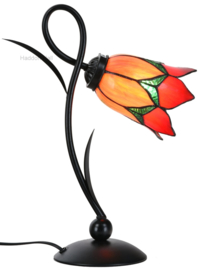 8099 * Bureaulamp H40cm met Tiffany kap Ø15cm Lovely Flower