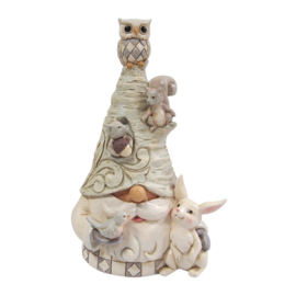 White Woodland Gnome with Animals Jim Shore 6017177