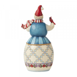 Snowman with Cardinal H24,5cm Jim Shore 6008918 RETIRED