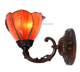 8200 8829 * Wandlamp Bruin met Tiffany kap Ø17cm Poppy