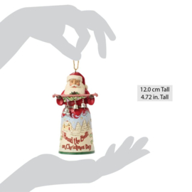 Santa "I Heard the Bells" Ornament H11cm Jim Shore 6017048