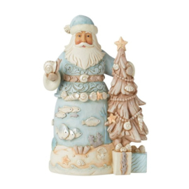 Coastal Santa with Starfish Tree H22cm Jim Shore 6010805 retired, laatste exemplaren *