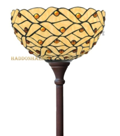 5181 Vloerlamp H180cm met Tiffany kap Ø30cm Woven Pearl