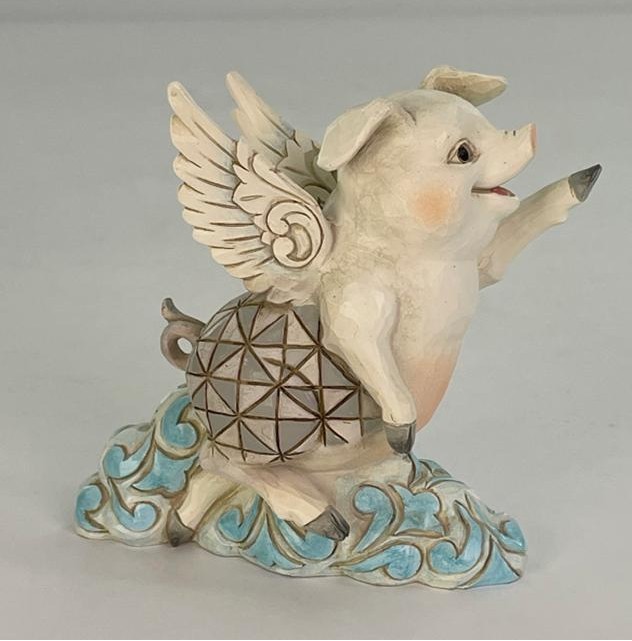 Flying Pig Mini FIgurine Hcm JIm Shore 6017781