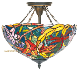 KT2753 Plafonniere - Hanglamp Tiffany Ø41cm Dragonfly Scarlet