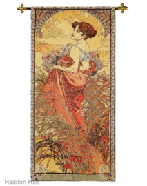 Alphonse Mucha "Zomer"  Wandkleed + Stang 150 x 68cm Gobelin Geweven *