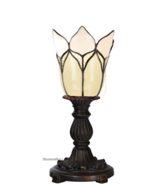 8100 Tafellamp Uplight met Tiffany kap Ø15cm Lovely Flower White