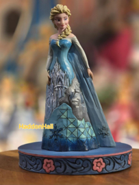 Frozen ELSA Castle Dress  18cm  + BASE COLOR  13cm Jim Shore 4046035 retired