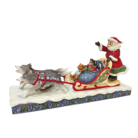 Santa in Sleigh with Dogs B27cm Jim Shore 6010826 retired *