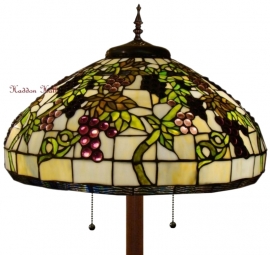 5340 * Vloerlamp Tiffany H165cm  Ø51cm Ronde Voet Bruin Druva