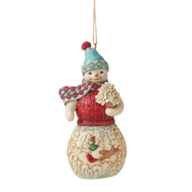 Winter Wonderland Set - Snowman Figurine & Hanging Ornament - Jim Shore *