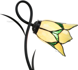 8104 '  Wandlamp B80cm met 2 kappen Ø15cm Lovely Flower Yellow