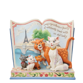 Aristocats Storybook "Long Ago in Paris" H 16cm Jim Shore 6013080 * aanbieding