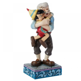 Pinoccio & Gepetto H18cm + Jim Shore Base Color Ø13cm 6015019 , op voorraad