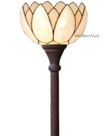 5135 Vloerlamp Uplight H184cm met Tiffany kap Ø26cm Lelie