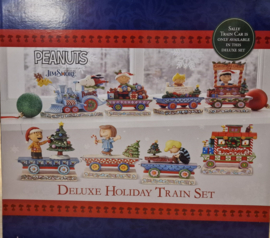 Peanuts Deluxe Holiday  Train Set   Jim Shore 4062623 retired 8 delig , signed , uitverkocht