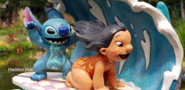 STITCH & LILO Catch the Wave  H 18cm Jim Shore 4055407 Disney Traditions  retired *