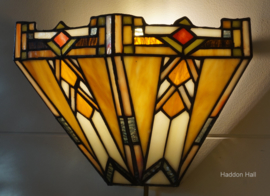 9263 * Wandlamp Tiffany B32cm schelpmodel Durban Art Deco