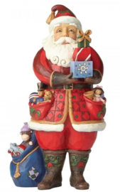 As You Wish  27 cm  Jim Shore Santa uit 2017   4058787 retired KERSTMAN laatste exemplaren