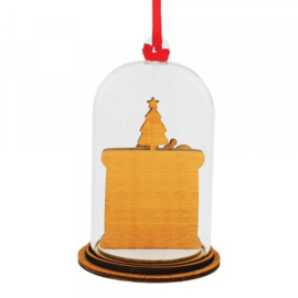 Mickey Mouse Stolpje Ornament  H9cm "Santa Please Call Here" A30542