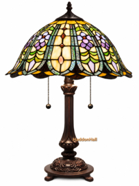 5317 Tafellamp Tiffany H54cm Ø40cm Floral'