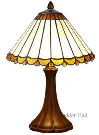 6281 Tafellamp Bruin H41cm met Tiffany kap Ø29cm Carmen