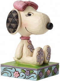 Pinda's van Jim Shore Snoopy en Woodstock in Nest, steen, meerkleurig, 7 x 15 x 17 cm