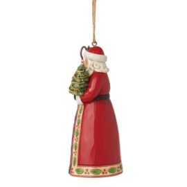 Highland Glen Santa with Tree Ornament H11cm Jim Shore 6015441 *