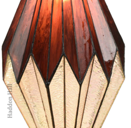 8158 * Hanglamp Zwart met Tiffany Ø28cm Origami