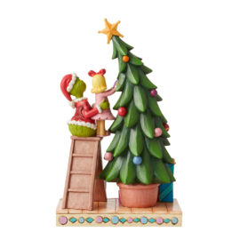 Grinch & Cindy Lou Decorating Tree H26cm Jim Shore 6012694. retired