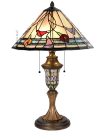 7909 Tafellamp H60cm met Tiffany kap Ø40cm Calla