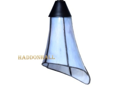 9210 Hanglamp Rozet Ø25cm met 3 Tiffany kappen Ø12cm Calla Purple-Blue