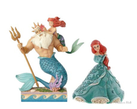 Ariel Treasure Keeper & Triton - Set van 2 Jim Shore beelden