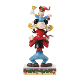 Mickey & Friends "A Holiday Pile Up" H20 cm Jim Shore 6018706 PREORDER